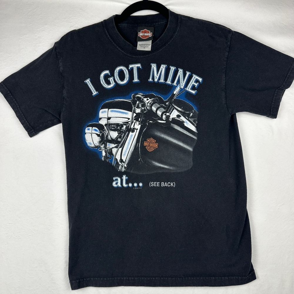 Harley-Davidson Black and Blue Motorcycle Tee
